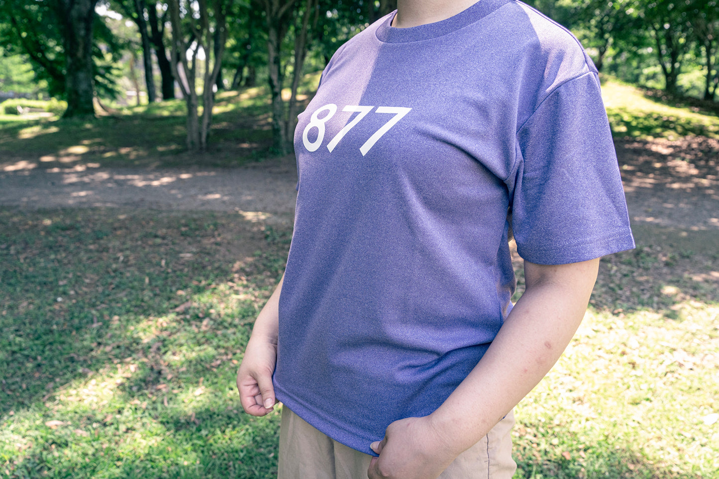 877Stand T-shirt / ミックスパープル