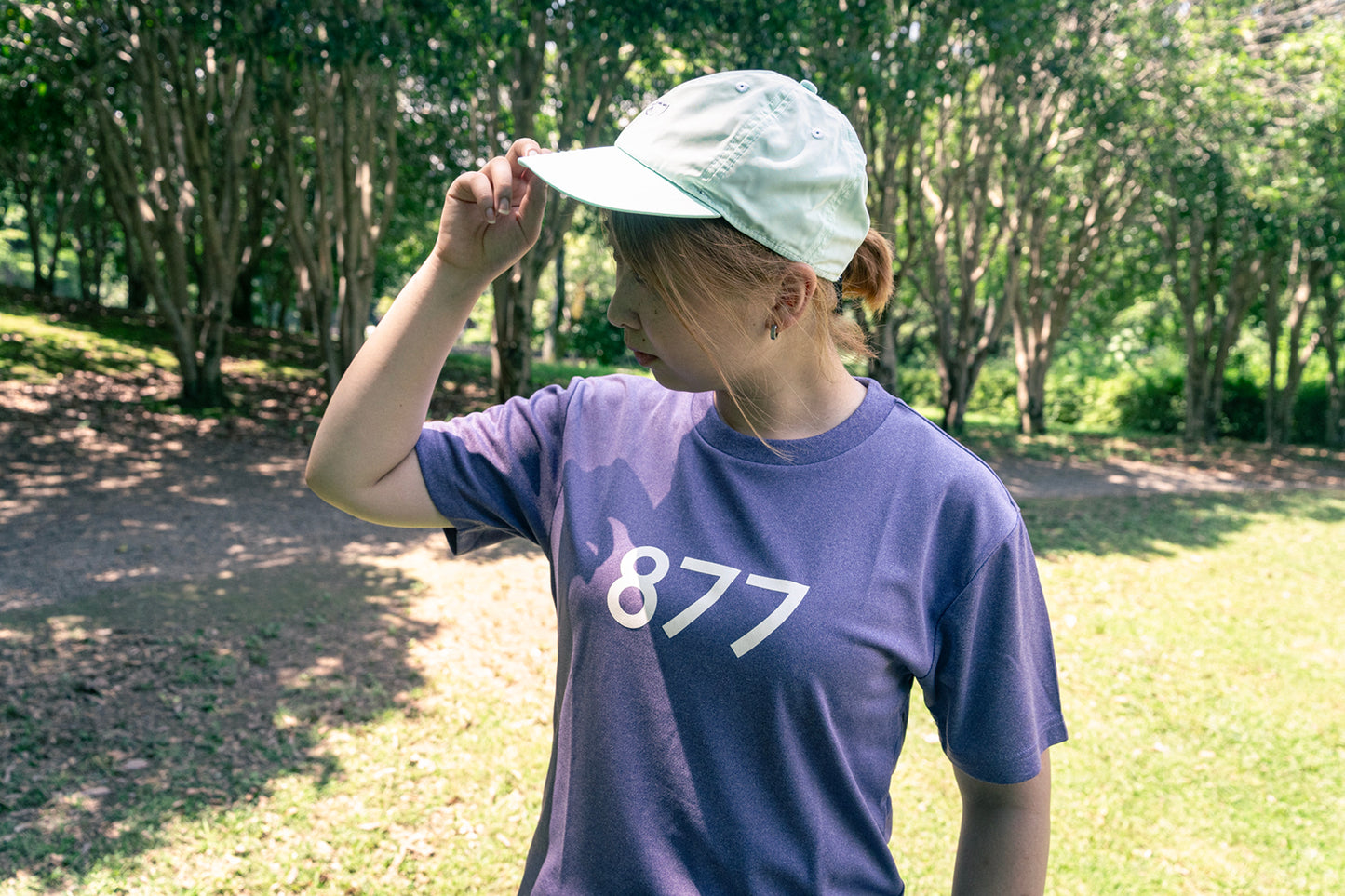 877Stand T-shirt / ミックスパープル