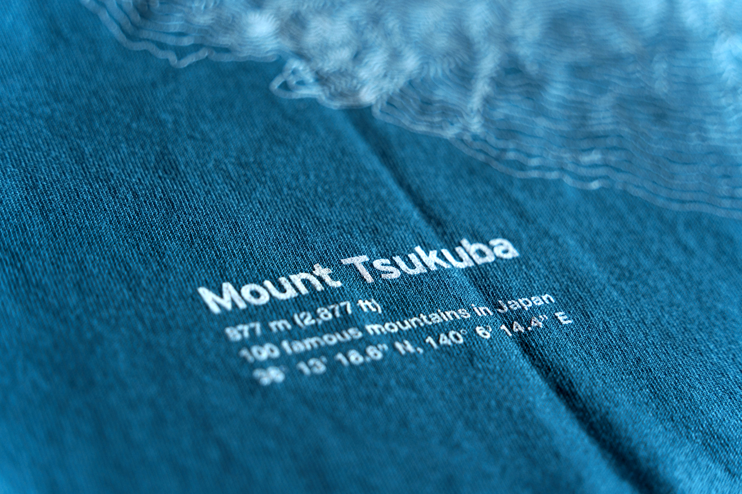 等高線 T-shirt / ピーコックブルー