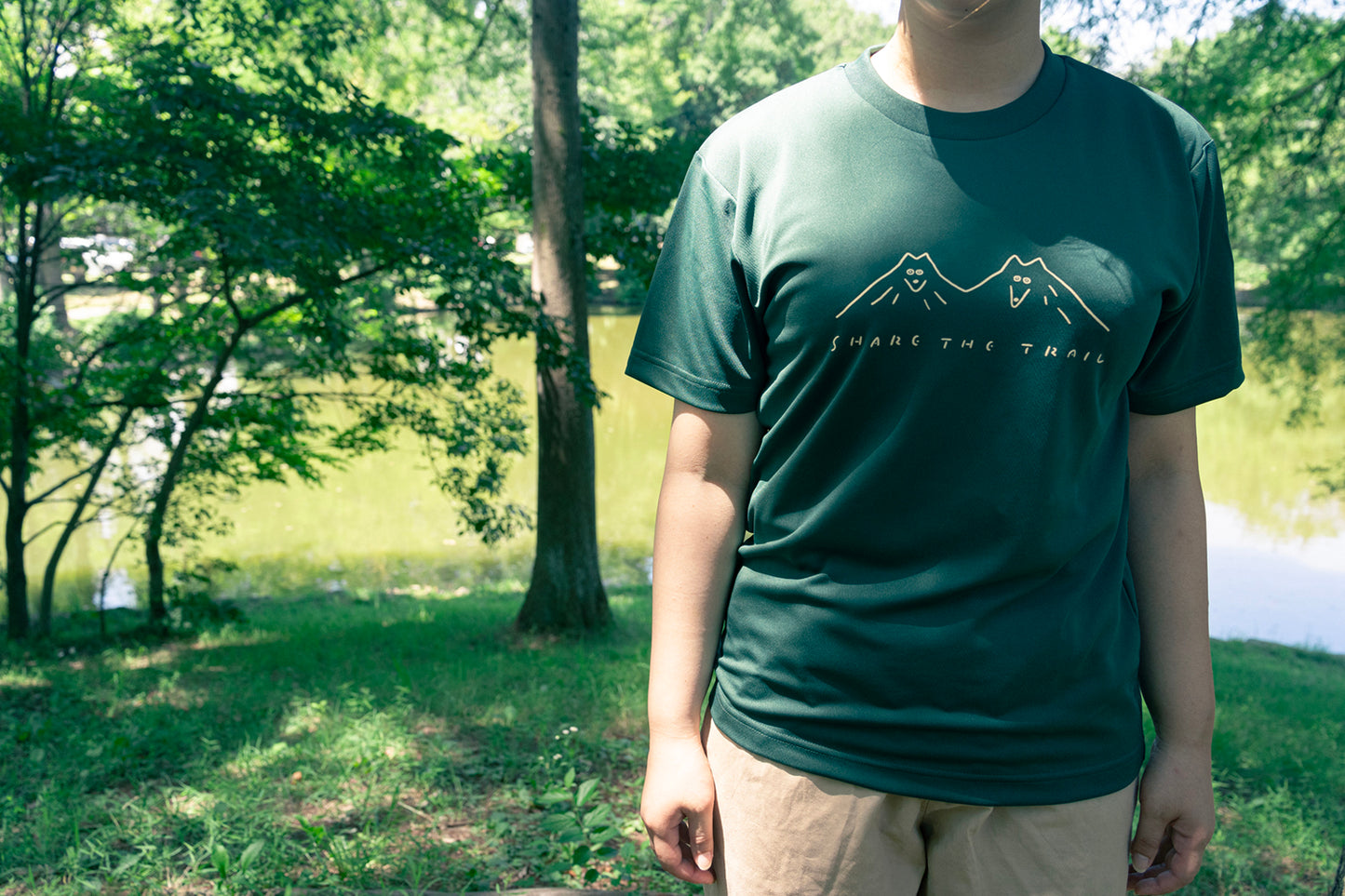 Tシャツ 犬 筑波山 グリーン