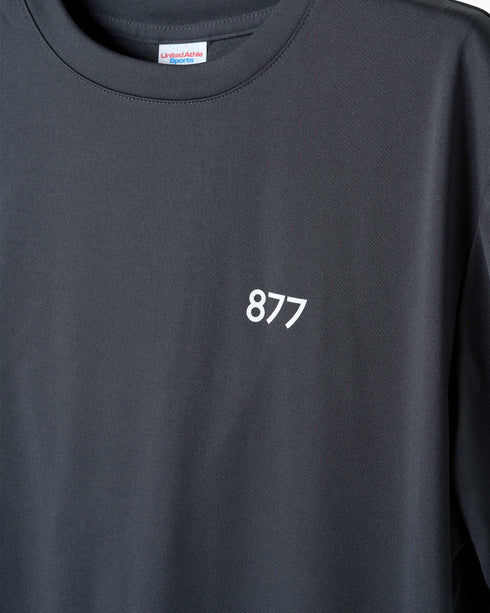 筑波山等高線Tシャツ ダークグレー 着用
