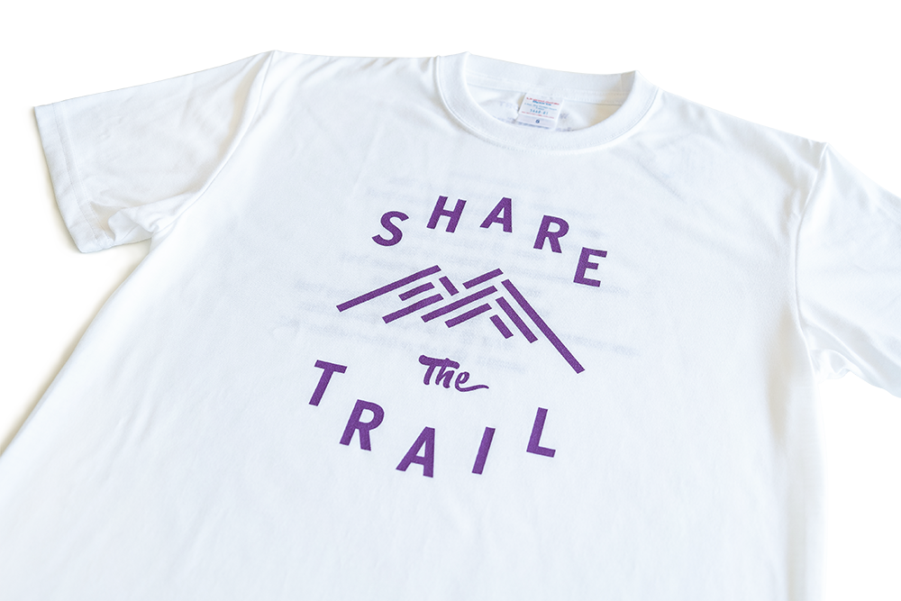Share the Trail Tシャツ 白 筑波山