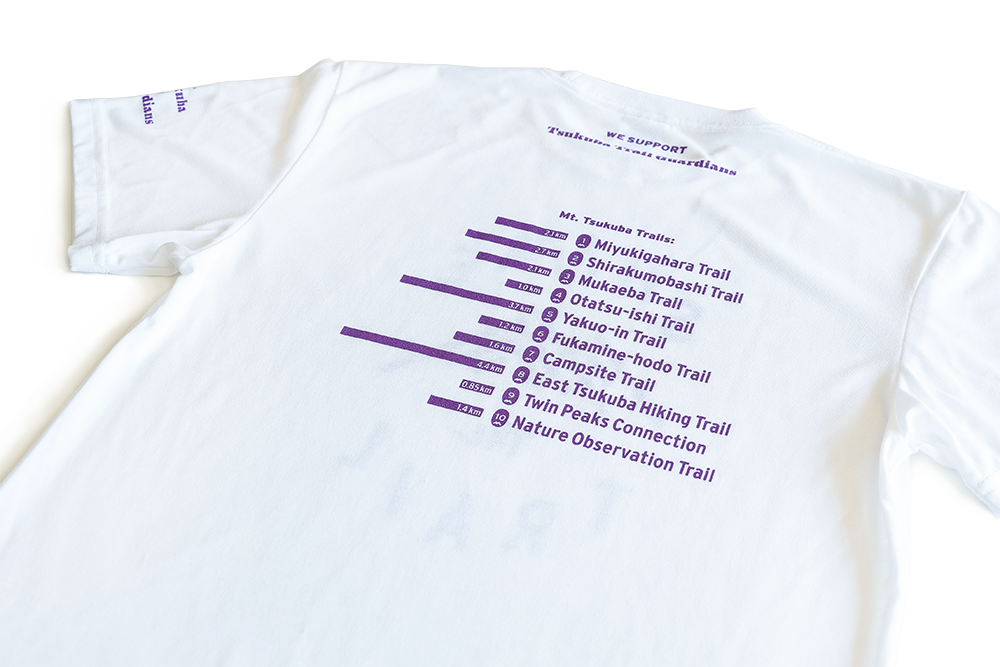 Share the Trail Tシャツ 白 筑波山