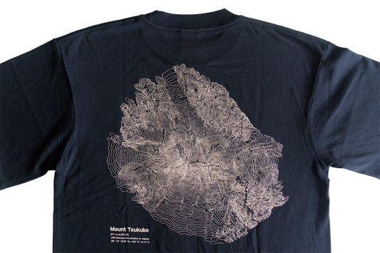 等高線 T-shirt / ブラック