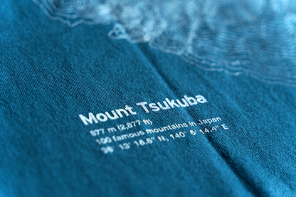 等高線 T-shirt / ピーコックブルー