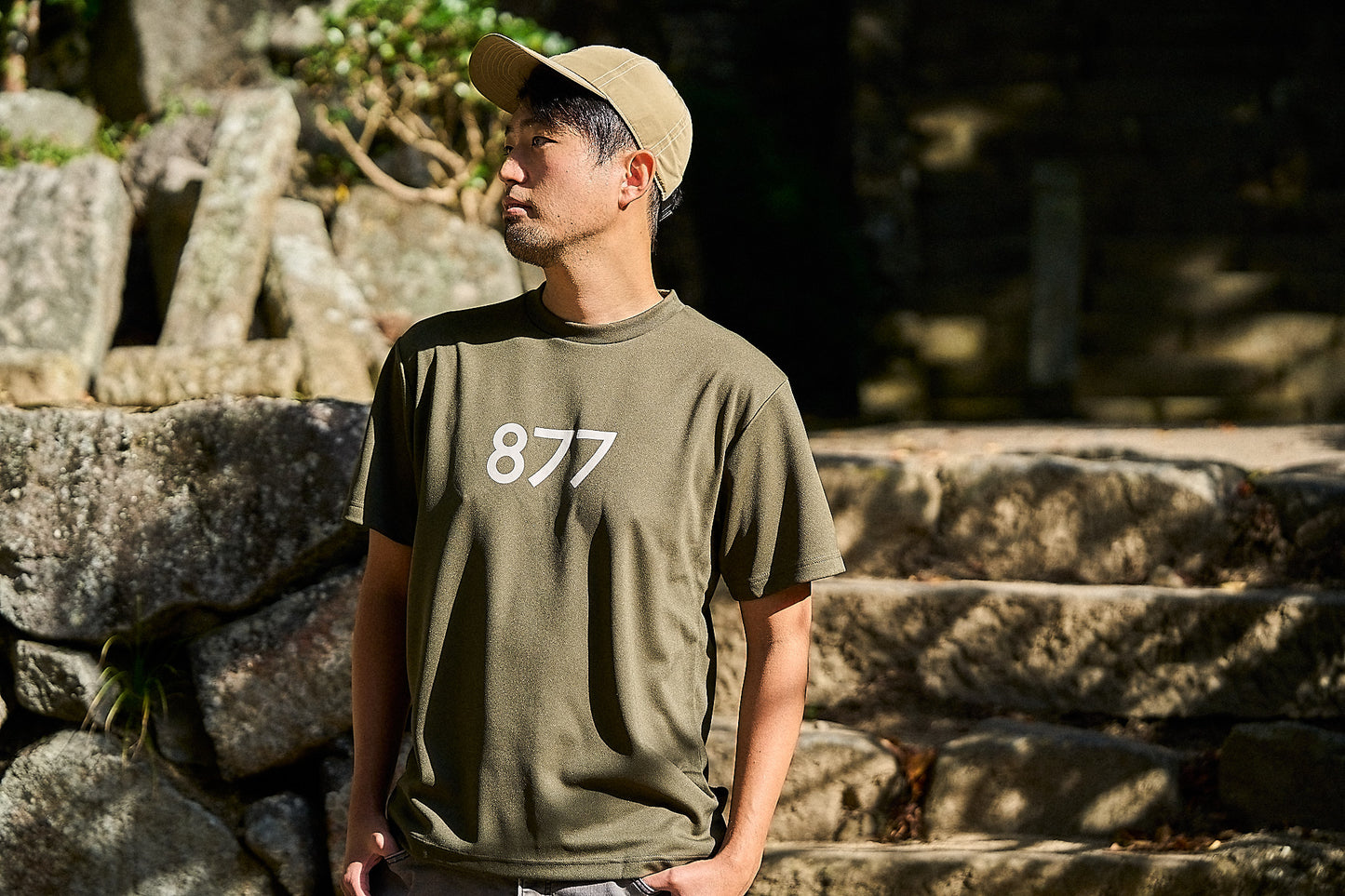 877Stand T-shirt / アーミーグリーン