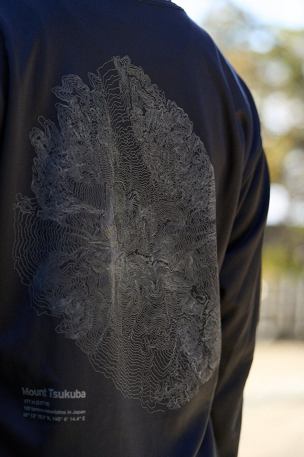 等高線 Long Sleeve T-shirt / ダークグレー