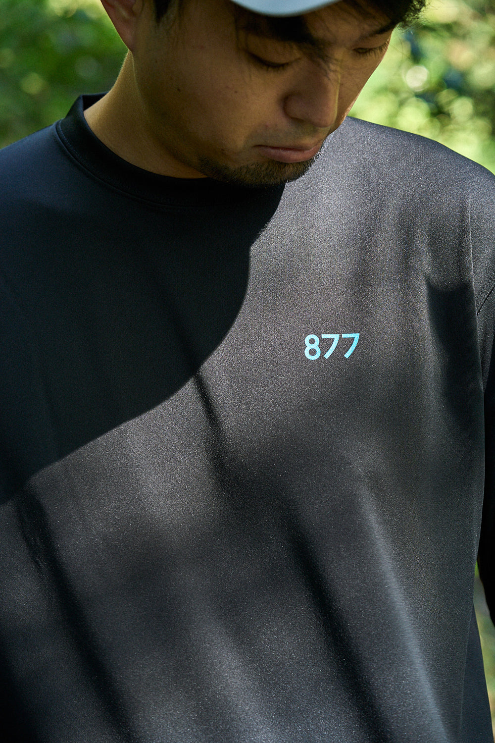 等高線 Long Sleeve T-shirt / ブラック