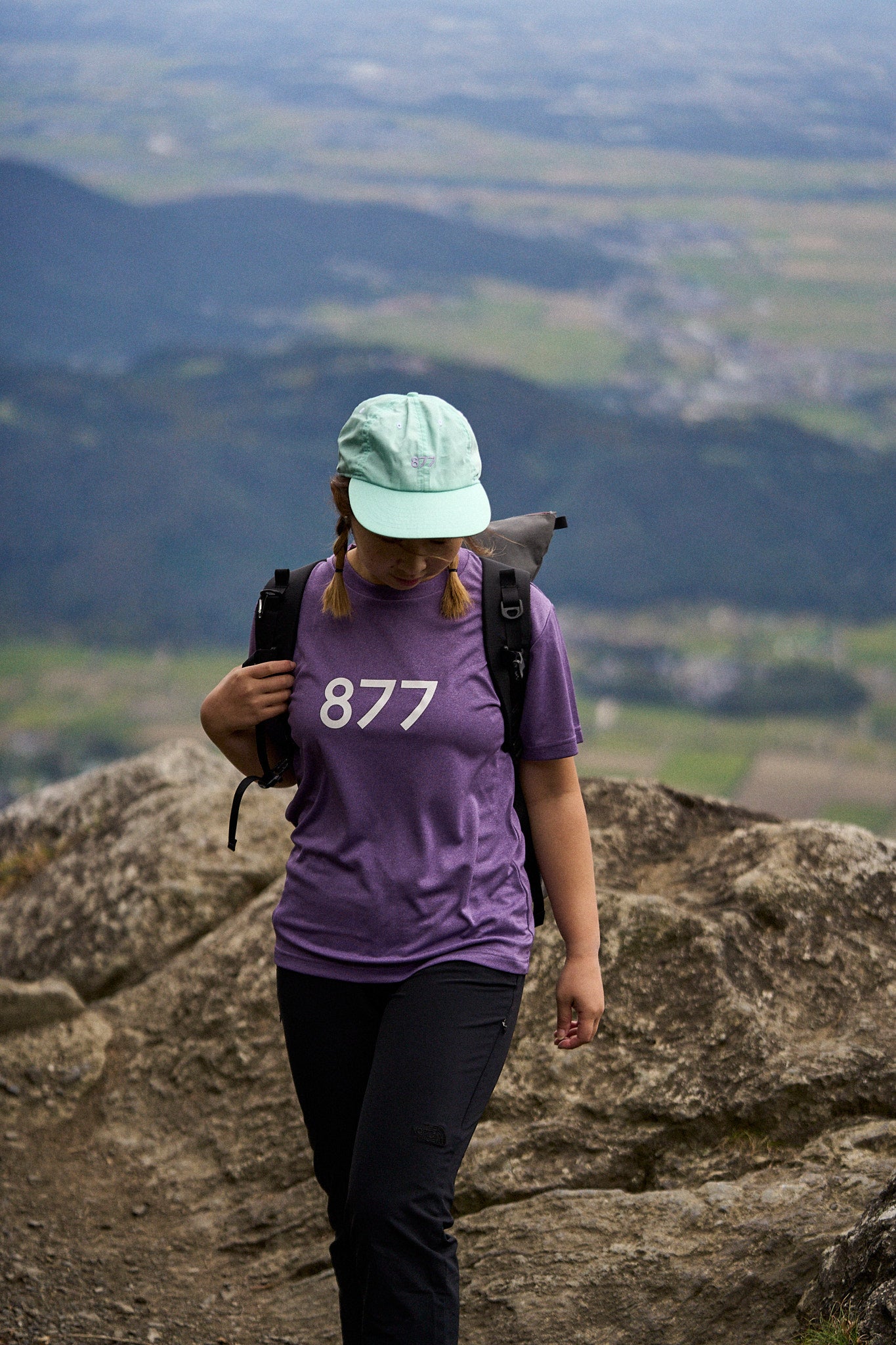 877Stand T-shirt / ミックスパープル