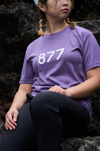 877Stand T-shirt / ミックスパープル