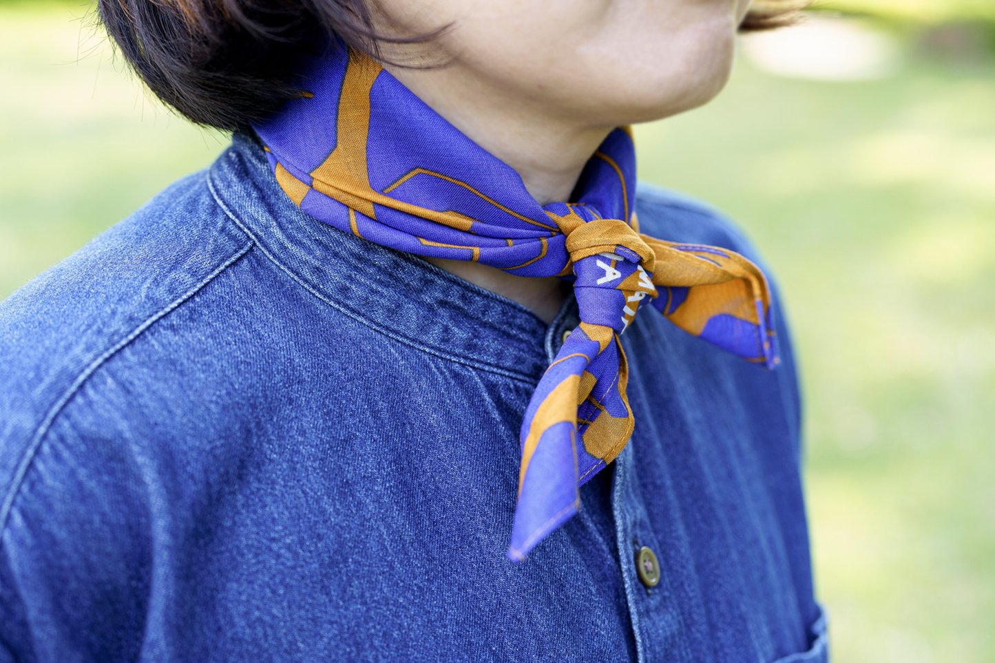 筑波山 奇岩 バンダナ ストール