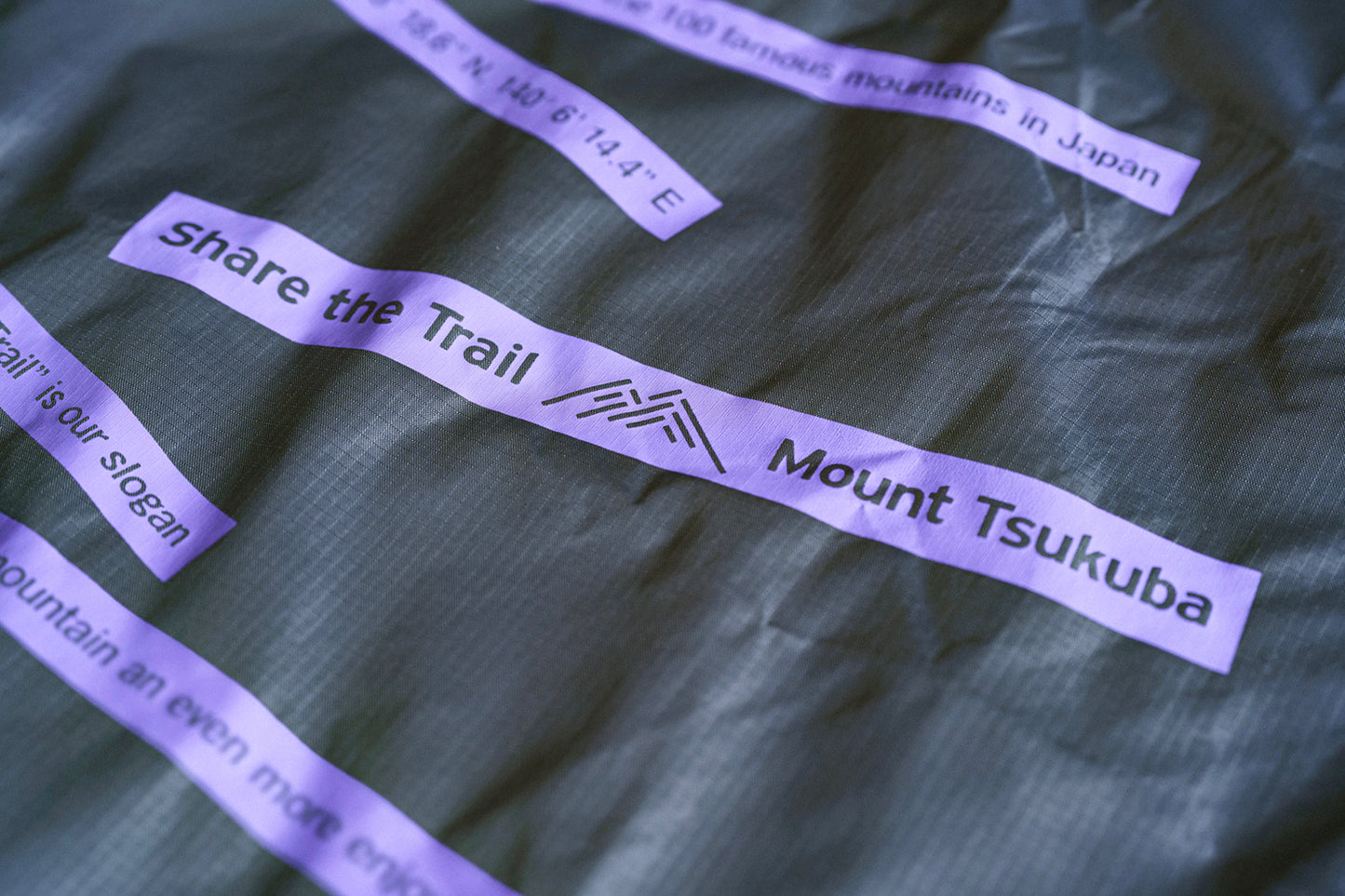 Mt.Tsukuba ポリエステル トートバッグ / ダークグレー×パープル