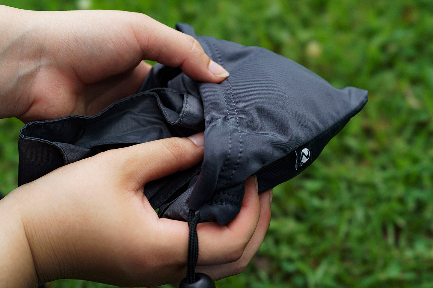 Mt.Tsukuba ポリエステル トートバッグ / ダークグレー×パープル 収納