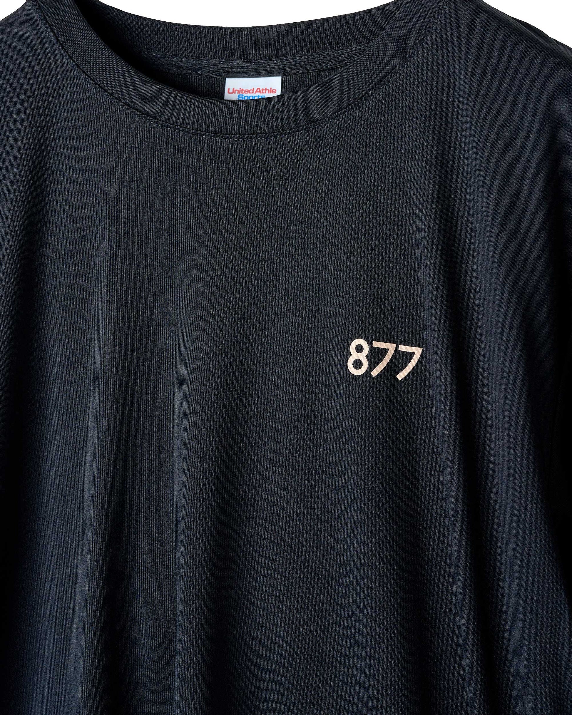 筑波山等高線Tシャツ ブラック 着用