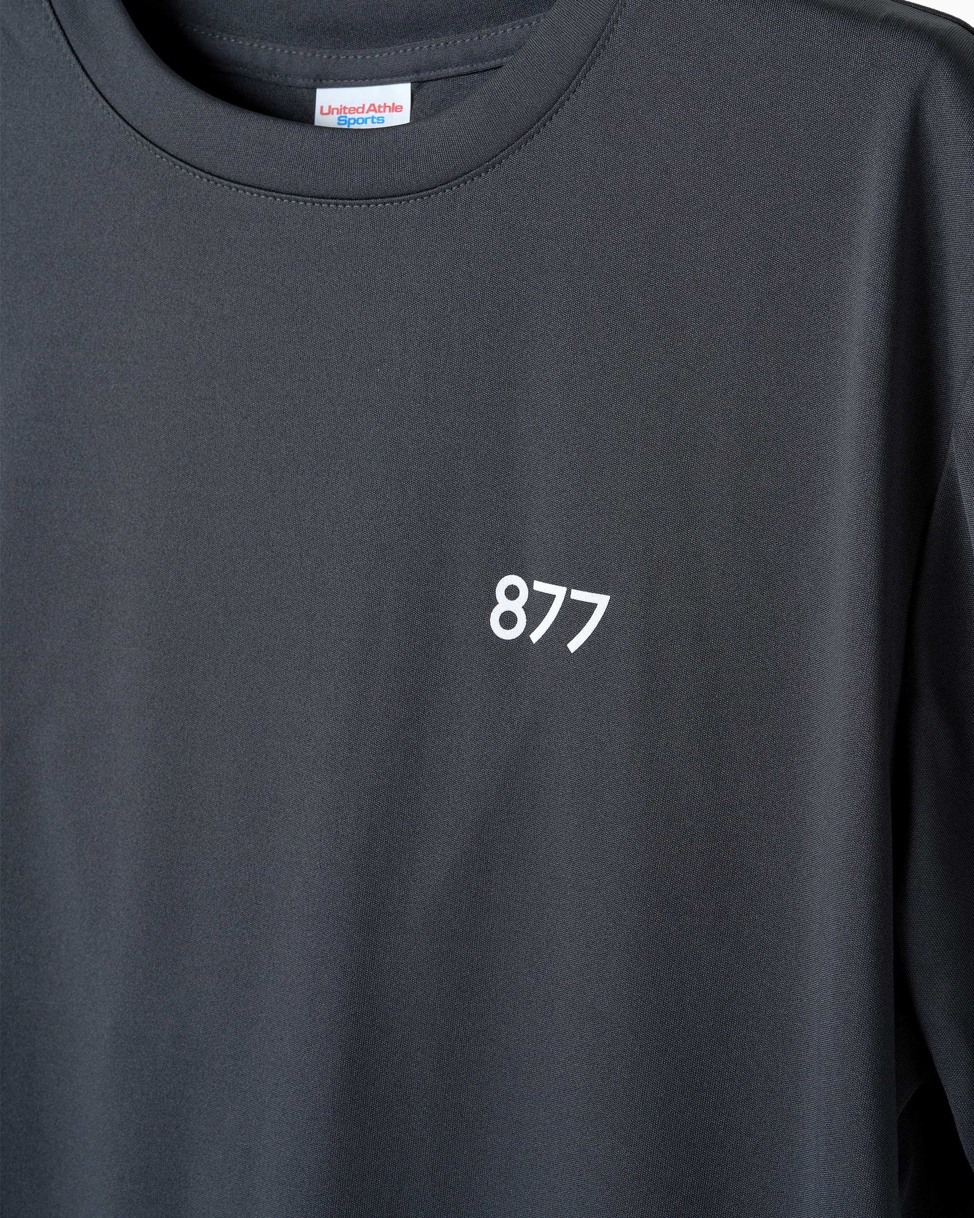 筑波山等高線Tシャツ ダークグレー 着用