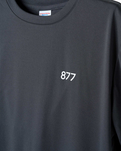 筑波山等高線Tシャツ ダークグレー 着用