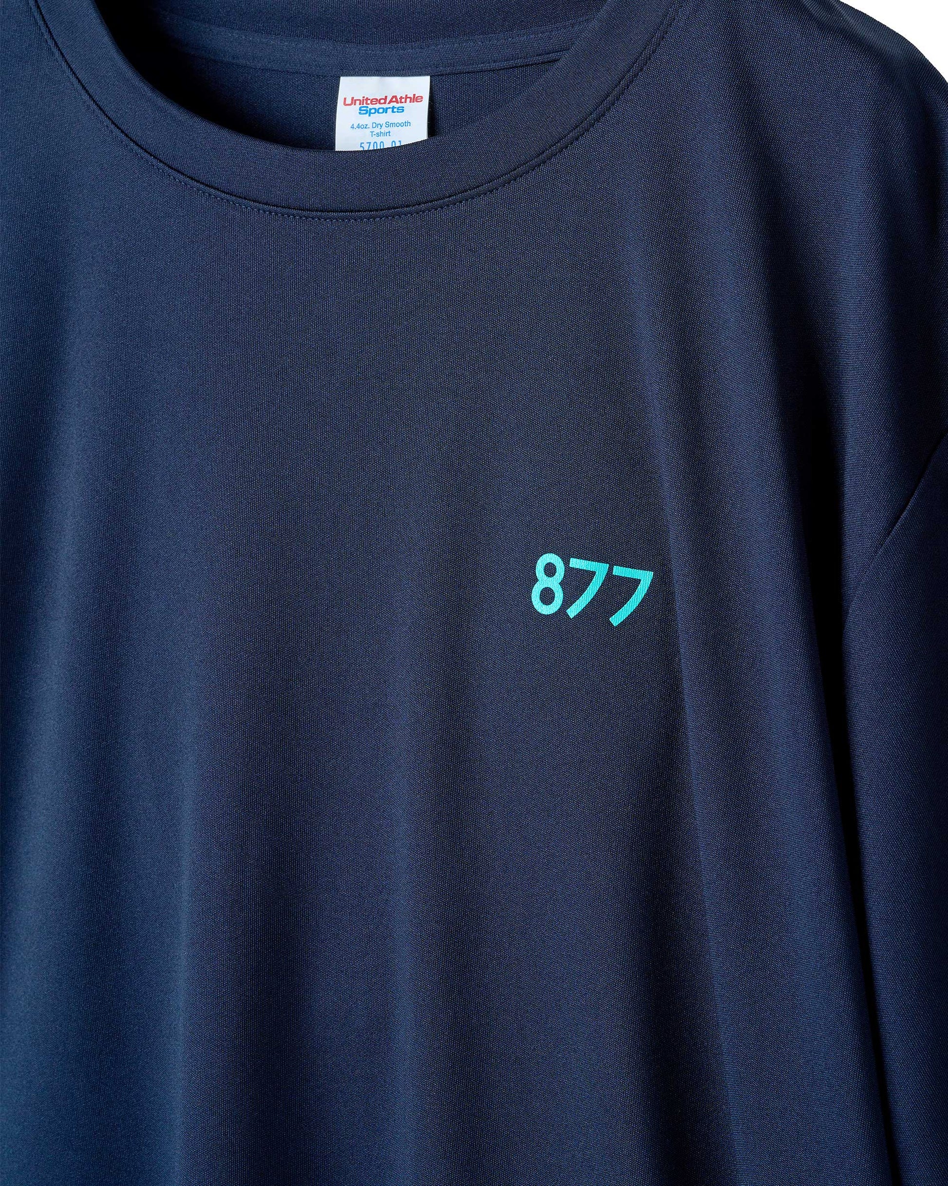 筑波山等高線Tシャツ ネイビー 着用