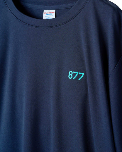 筑波山等高線Tシャツ ネイビー 着用