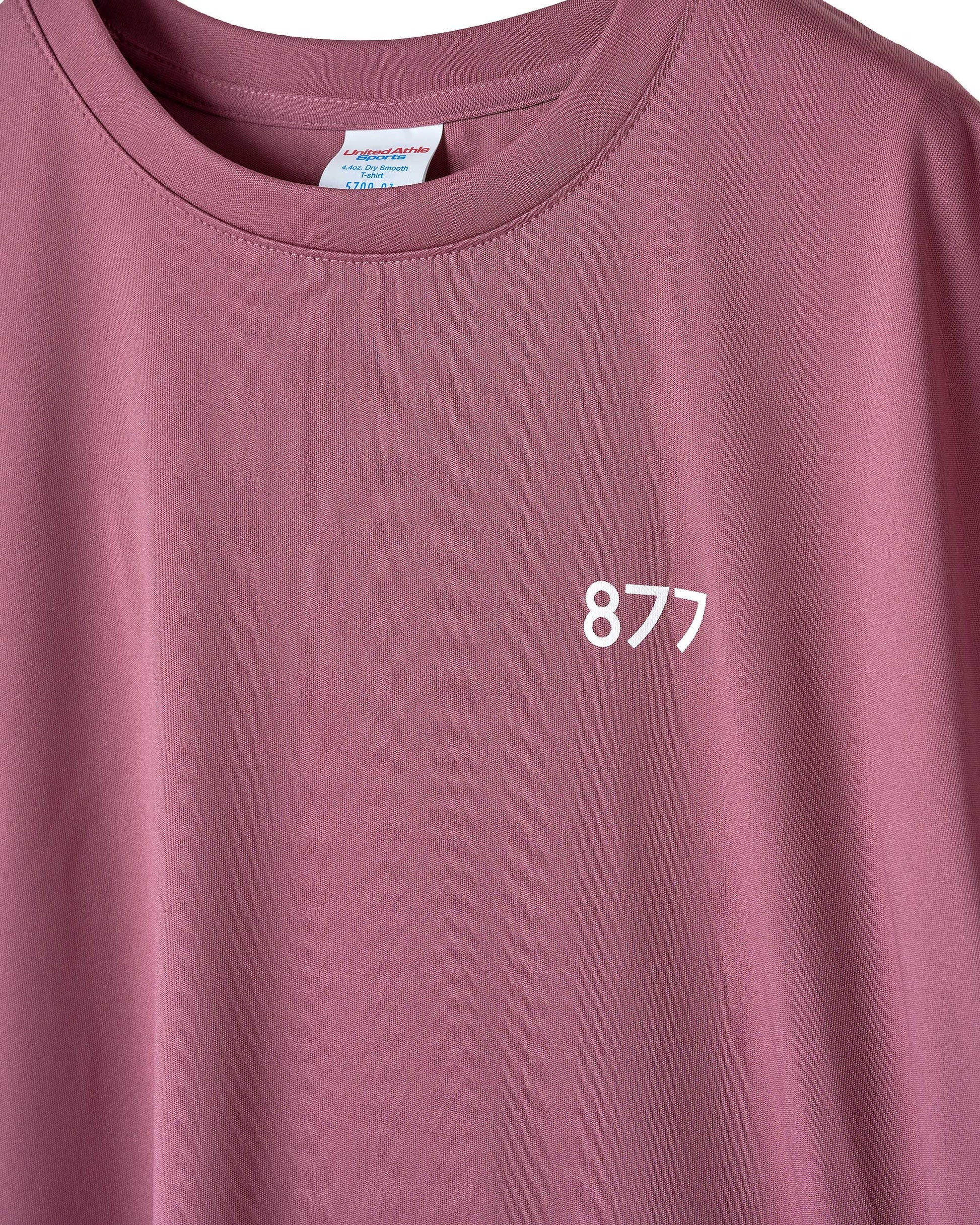 筑波山等高線Tシャツ グレイッシュピンク 着用