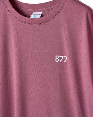 筑波山等高線Tシャツ グレイッシュピンク 着用