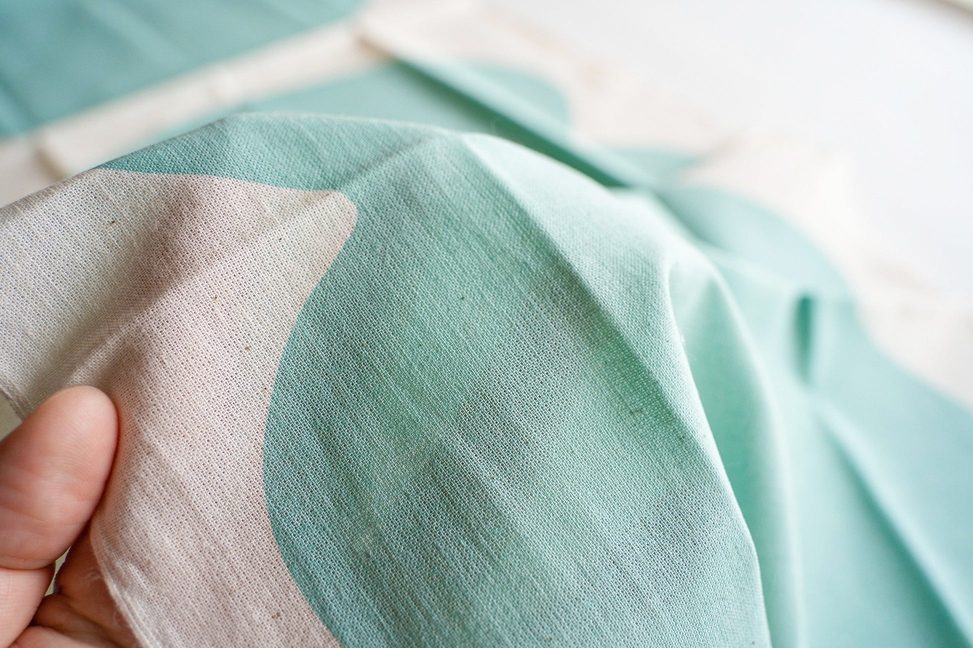 手拭い みずうみ 水色